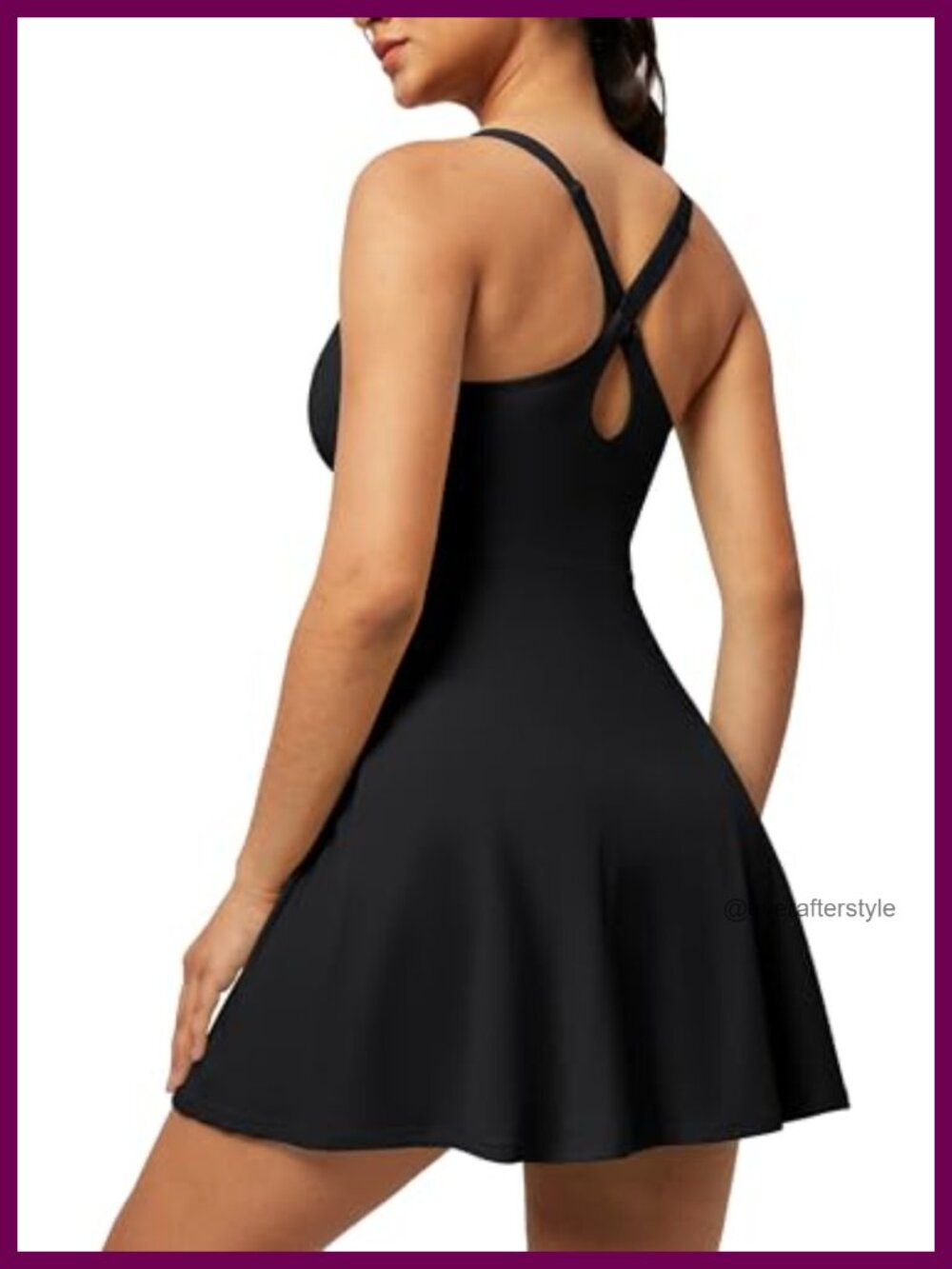 Tennis Dress with Built-in Shorts & Pockets Athletic Workout Golf Dress